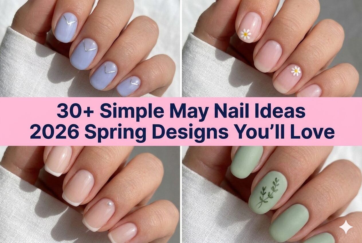 30+ Simple May Nail Ideas 2026