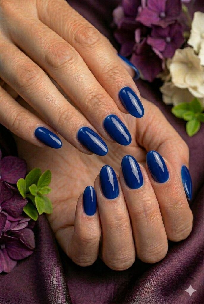 Monochrome prom nails in one glossy color to match the gown for a polished coordinated look