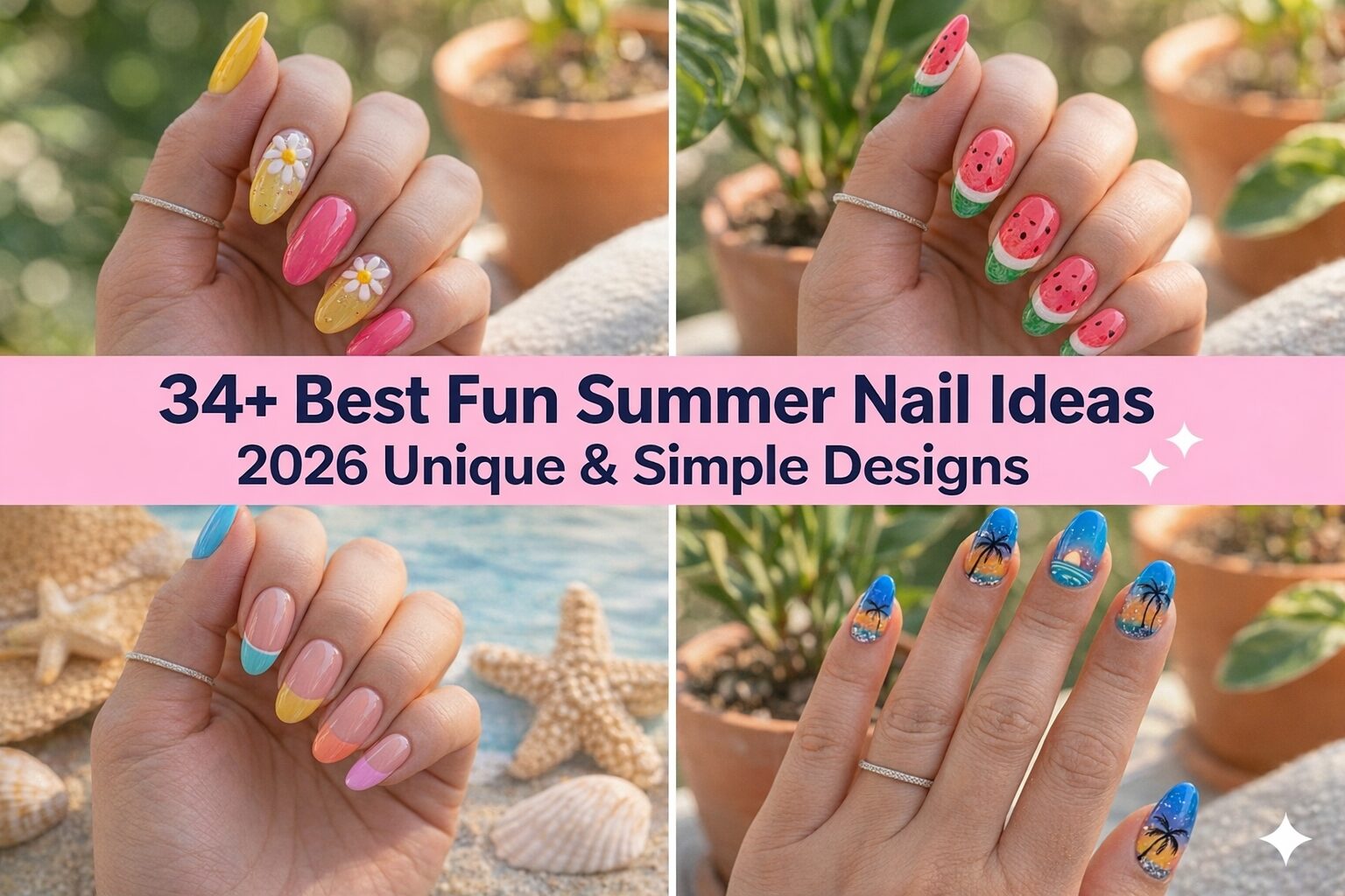 34+ Best Fun Summer Nail Ideas 2026 Unique & Simple Designs