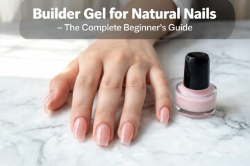 Builder gel for natural nails featured image showing smooth glossy gel overlay on natural nails