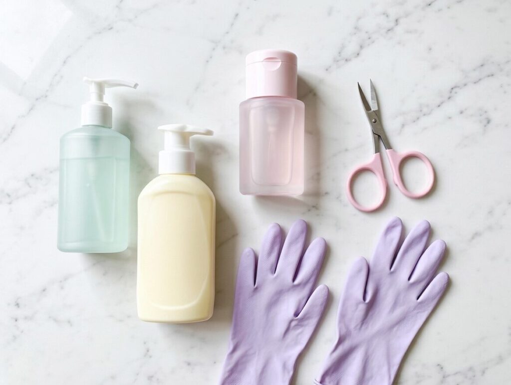 Common causes of dry cuticles including acetone, hand sanitizer, dish soap, and cuticle scissors