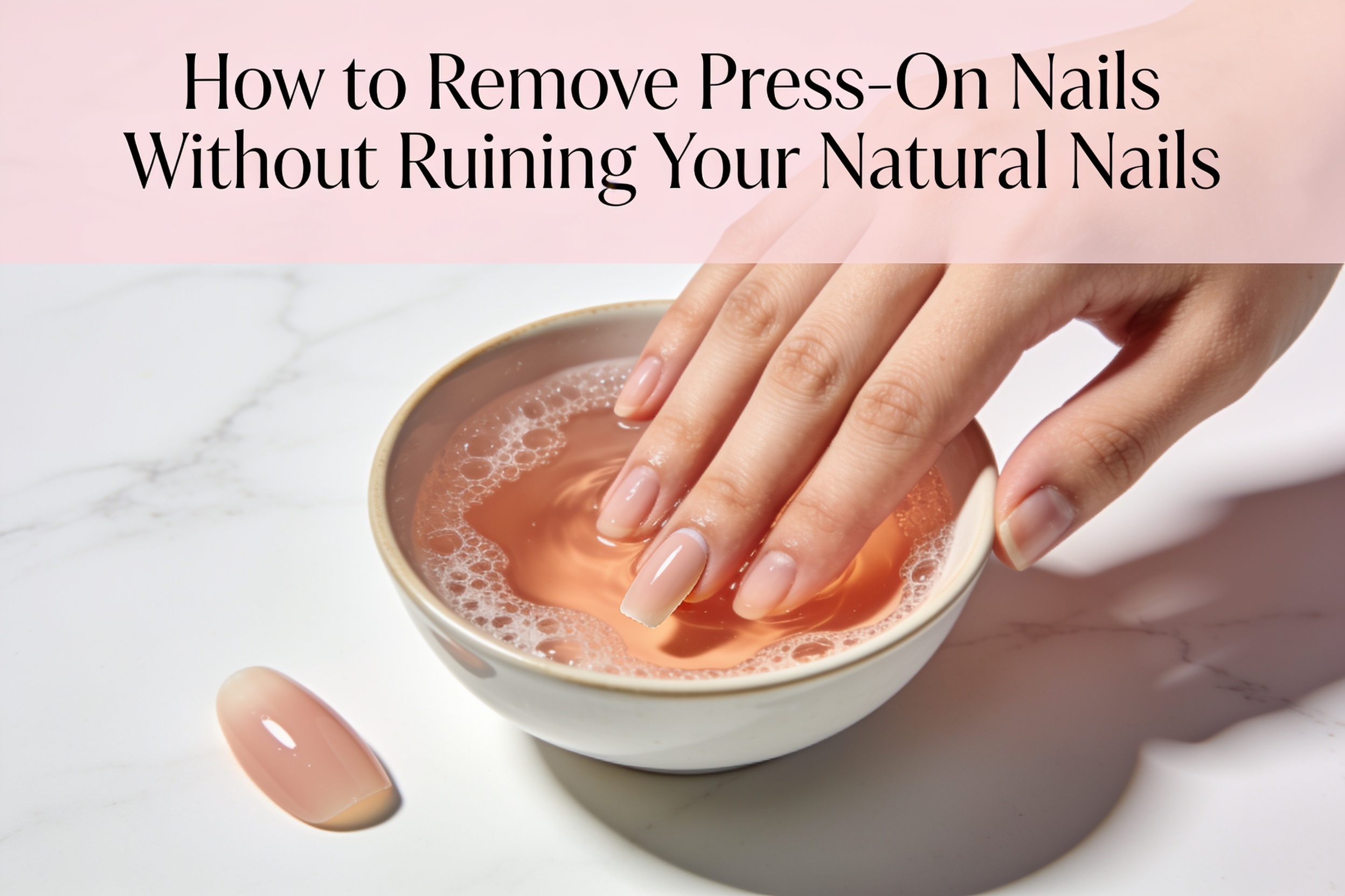 Remove press on nails without damage featured image showing safe soak off removal method