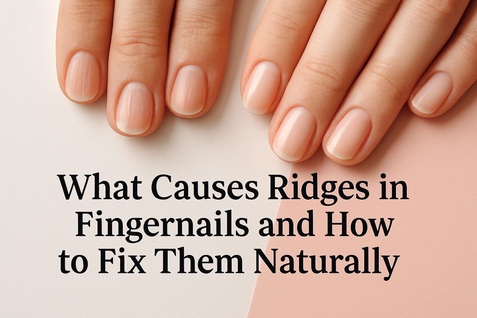 What causes ridges in fingernails and how to fix them featured image showing nail ridges vs smooth healthy nails