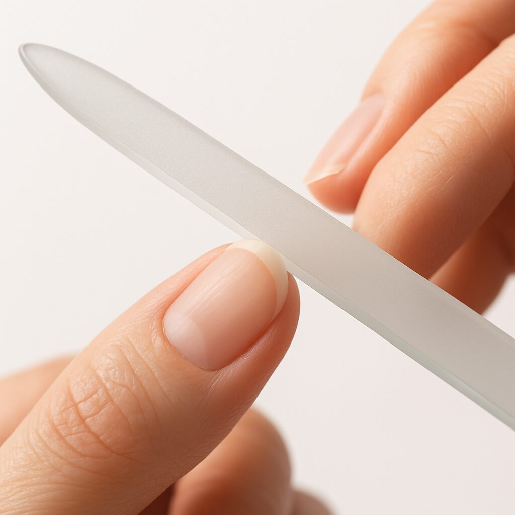Proper technique for how to shape natural nails at home filing in one direction