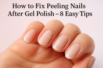 Fix peeling nails after gel polish featured image showing peeling nail vs healthy nail