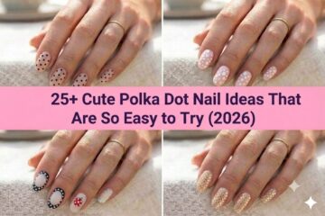 Collage of cute polka dot nail ideas for 2026 with easy playful designs