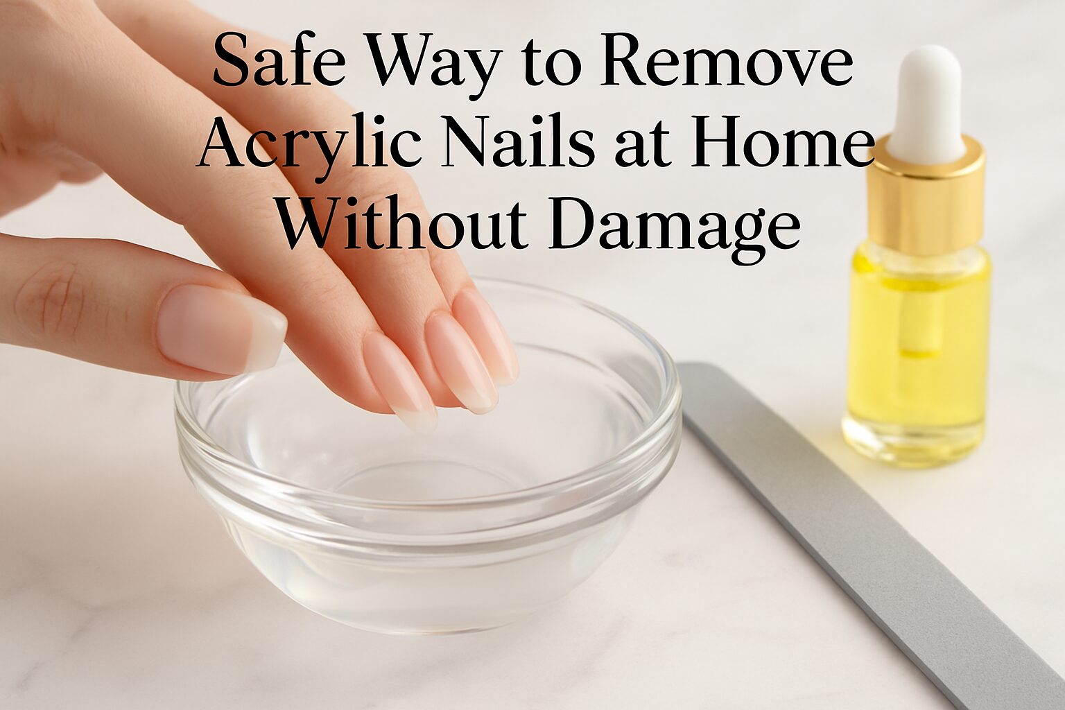 Remove acrylic nails at home without damage featured image showing safe soak off method