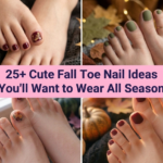 Cute fall toe nail ideas for 2026 in warm seasonal shades