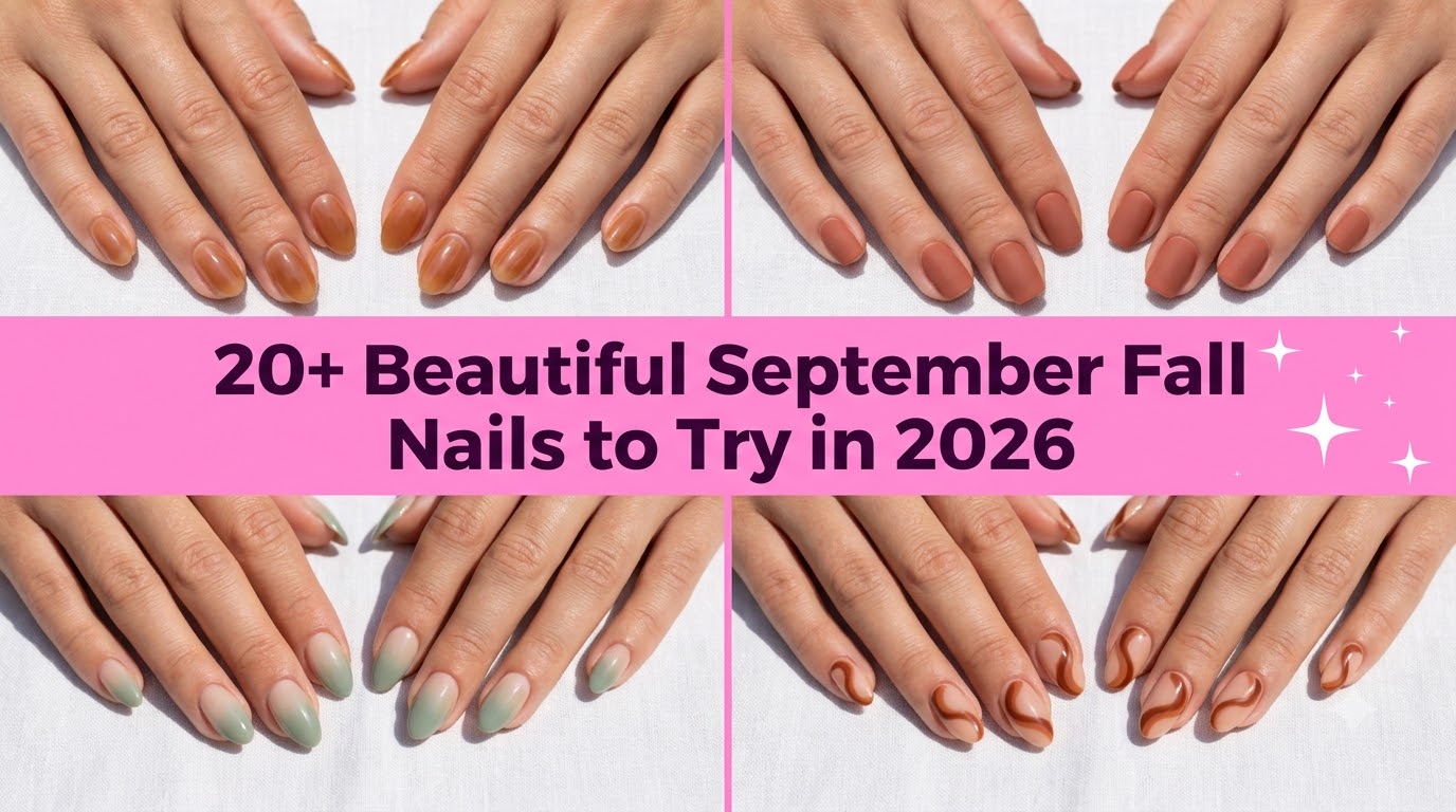 Collage of beautiful September fall nails to try in 2026