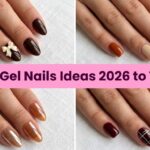 Collage of fall gel nails ideas 2026 to try now
