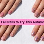 Collage of cute pink fall nails to try this autumn in 2026